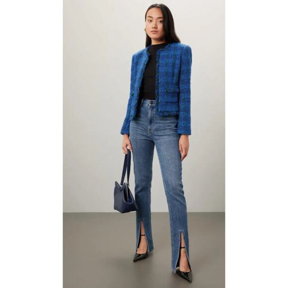 L'agence Blue Tweed Angelina Blazer - Picture 4 of 10